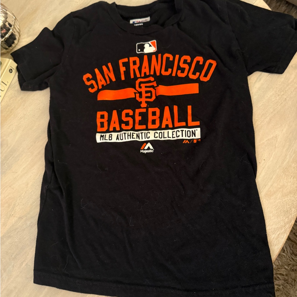SF Giants Baseball Black and Orange Tee